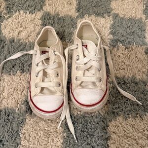 Converse Kids White and Red Sneakers